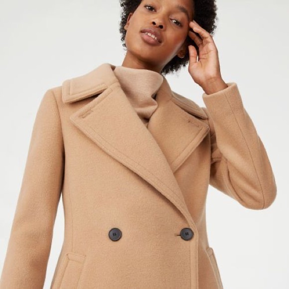 Club Monaco Daylina Wool Coat in Camel/Tan - Picture 2 of 6